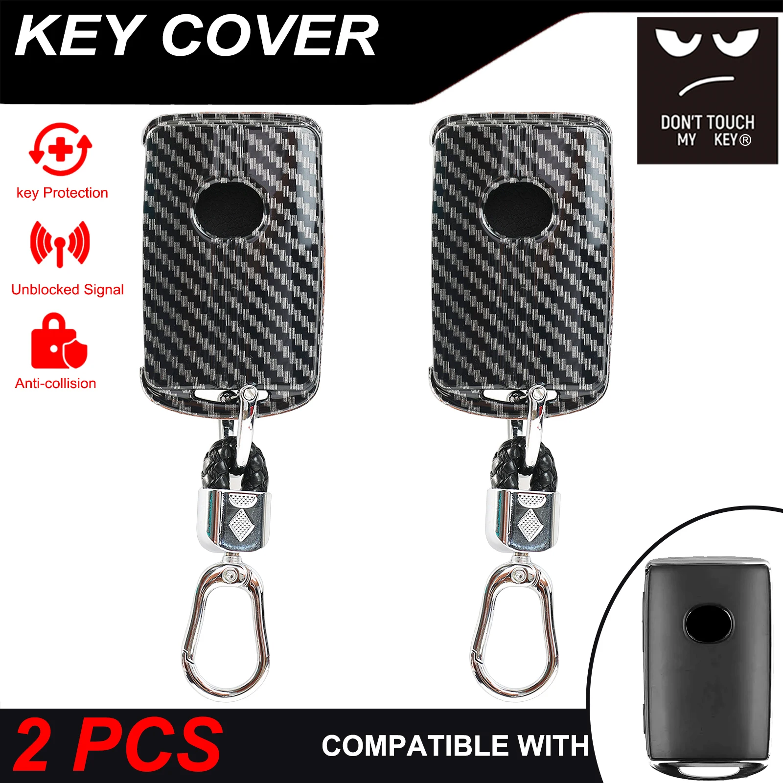 For Mazda 3 6 CX30 CX50 MX5 CX3 CX5 CX9 2021 2022 2023 2X Remote Carbon Fiber 2 3 4 Button Key Cover Case Shell Holder Protect