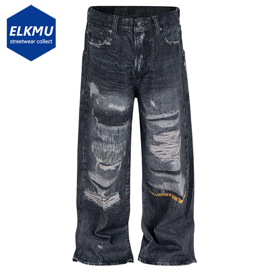 

Vintage Baggy Jeans 3D Graphic Loose Straight Denim Pants Men Streetwear Harajuku Hip Hop Jeans