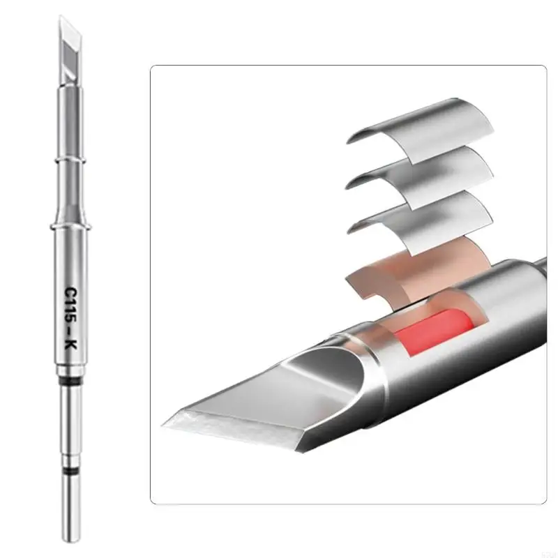 57QF Soldering Tip C210 C115 Soldering Iron Tip for GVM T210 GVM T115 Professional Soldering Station Welding Accessories