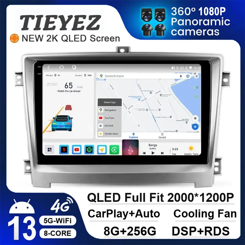 

10.1" QLED AutoRadio Android 13 Car Radio For Hawtai Santa Fe 7 2017 Multimedia Video Player Navigation Stereo GPS No 2Din DVD