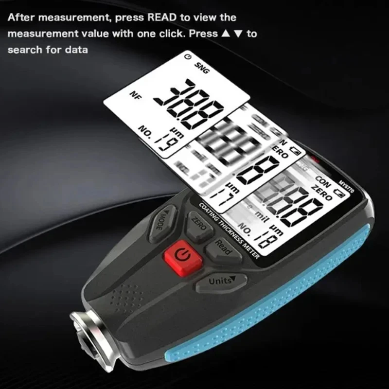 Car Paint Film Automatic Thickness Gauge 0-1300UM Fe & NFe Coating Thickness Tester Manual Automotive Paint Tools YD771