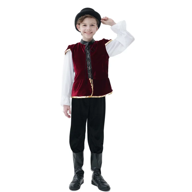 European Medieval Aristocratic Costumes Boys and Children German Traditional Clothes Halloween Cos Prince Casual Wear