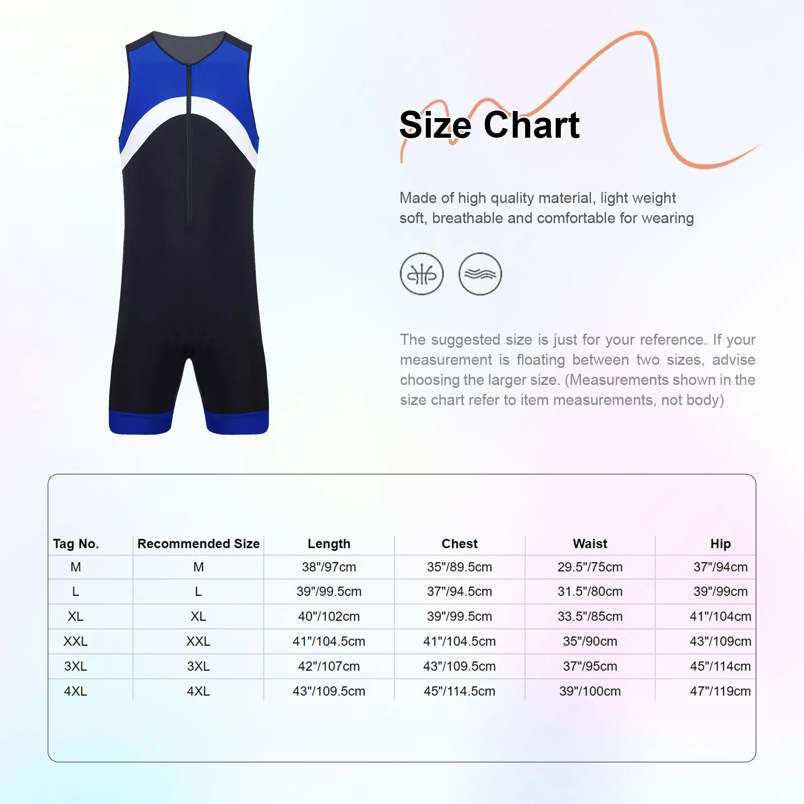 Mens Sleeveless One Piece Wetsuit Swimsuit Patchwork Swimwear Athletic Zipper Surfing Diving Suit Bathing Suit