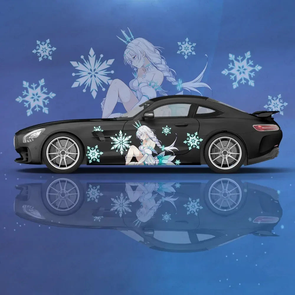 

Kiana Kaslana Honkai anime Car stickers ita car tuning racing vinyl decal wrap side graphics car decal sticker