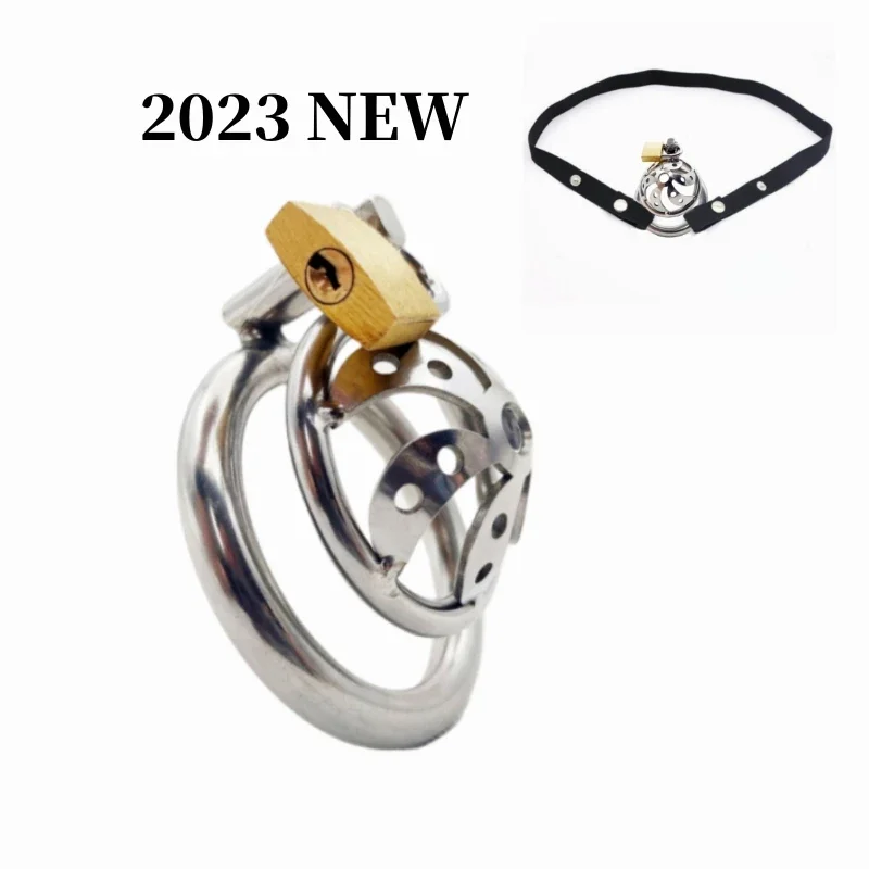 Male Metal Penis Chastity Cage Mini Small Fetish Toy For Sissy Chastity Lock Cock Ring Auxiliary Belt Slave Bondage Adult Sextoy