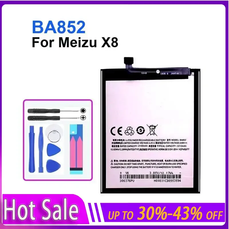 

BA852 3300mAh Replacement Portable Battery for Meizu X8 Mobile Phone Batteries Warranty + Track Code