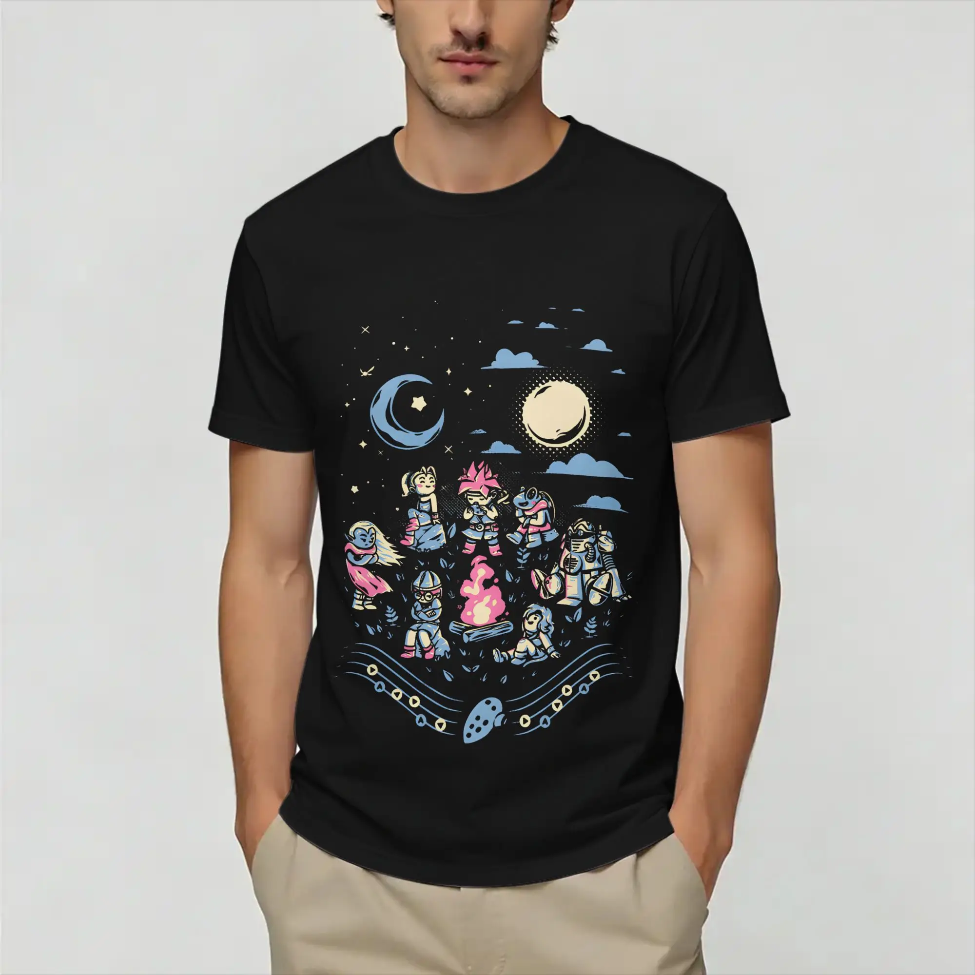 Chrono Trigger T-Shirt Summer  100 Cotton T Shirts For Men Harajuku Casual Tshirt Short Sleeve Y2K Retro Tops