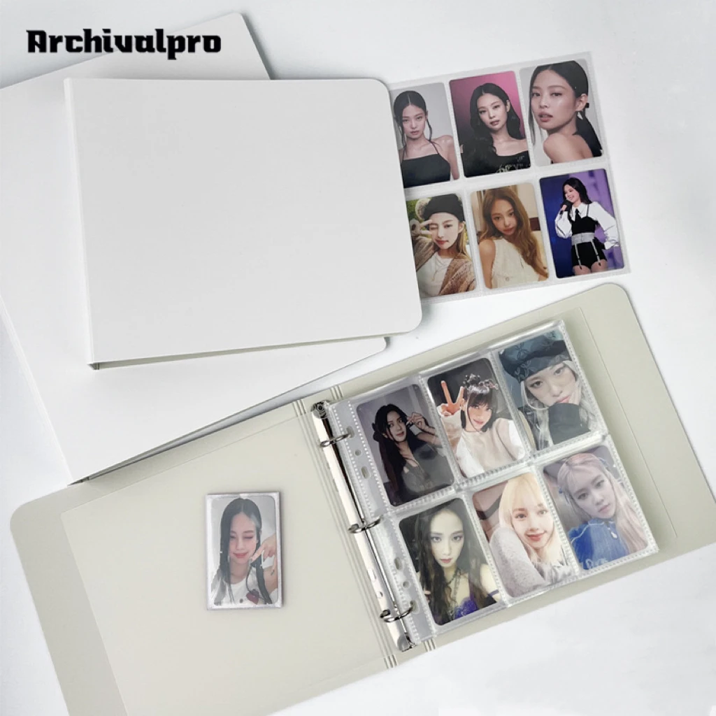 MINKYS Kawaii 5/6/9 Spaces 3 inch Kpop Photo Card Binder Large Capacity Idol Photocard Album Photocards Binder Collect Book