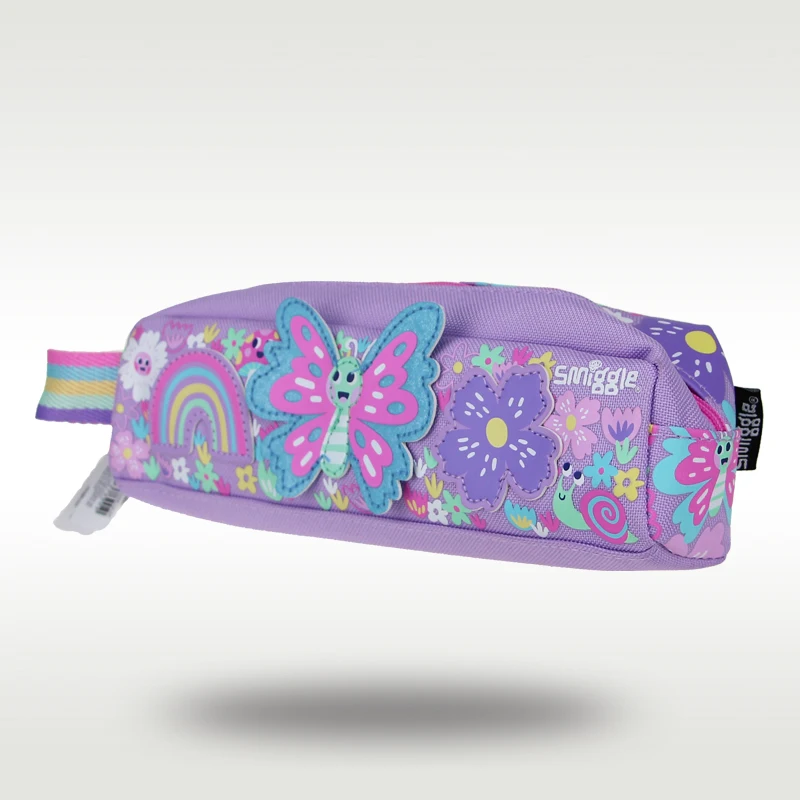 Estojo de lápis de borboleta roxa infantil, material escolar Kawaii, Original Australia Smiggle, bolsa garota legal