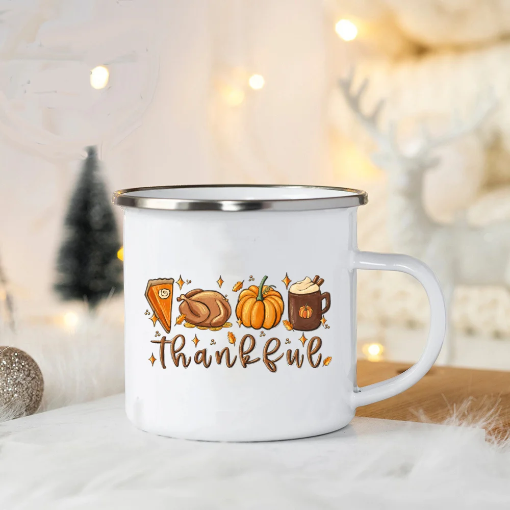 Tis The Season smalto Mug Pumpkin Spice Fall Coffee Mug Cute Autumn Coffee Latte Cup Campers Gifts Ideas Cup bevande autunnali