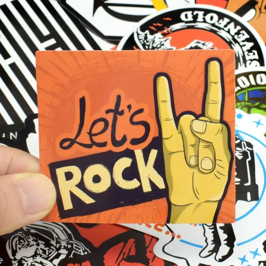 100 PCS adesivi Rock Band retrò musica Graffiti adesivo decalcomania impermeabile per chitarra fai da te basso Laptop valigia Skateboard motore auto