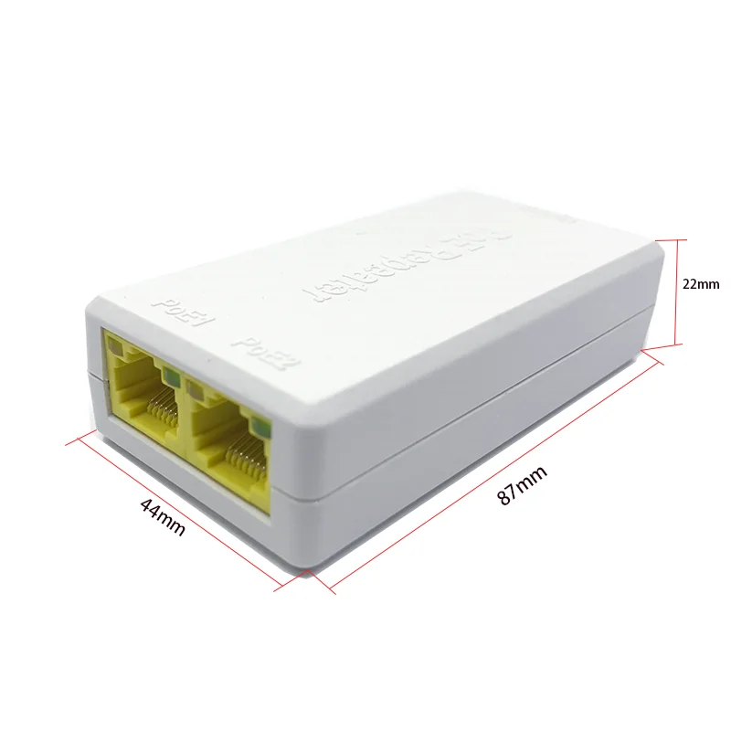 Ста megabit 2-портовый удлинитель POE, IEEE 802.3af/at PoE + стандарт, 100 Мбит/с, ретранслятор POE 100 метра (328 фута), удлинитель