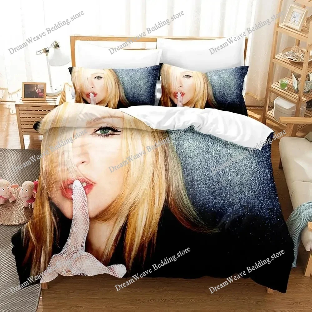 

3D Print Sexy Madonna Bedding Set Duvet Cover Bed Set Quilt Cover Pillowcase Comforter King Queen Size Boys Adult Bedding Set