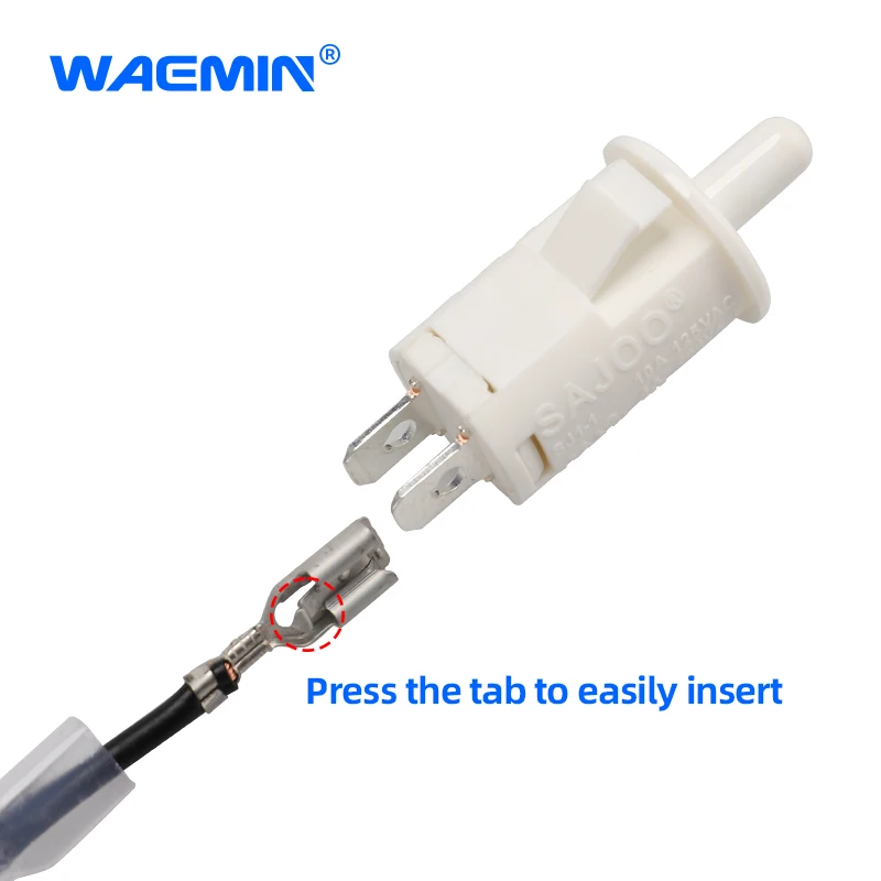 1NO1NC 6A250V Self Reset Door Control Switch Normally Open / Closed Refrigerator Disinfection Cabinet Light Wardrobe Door Button