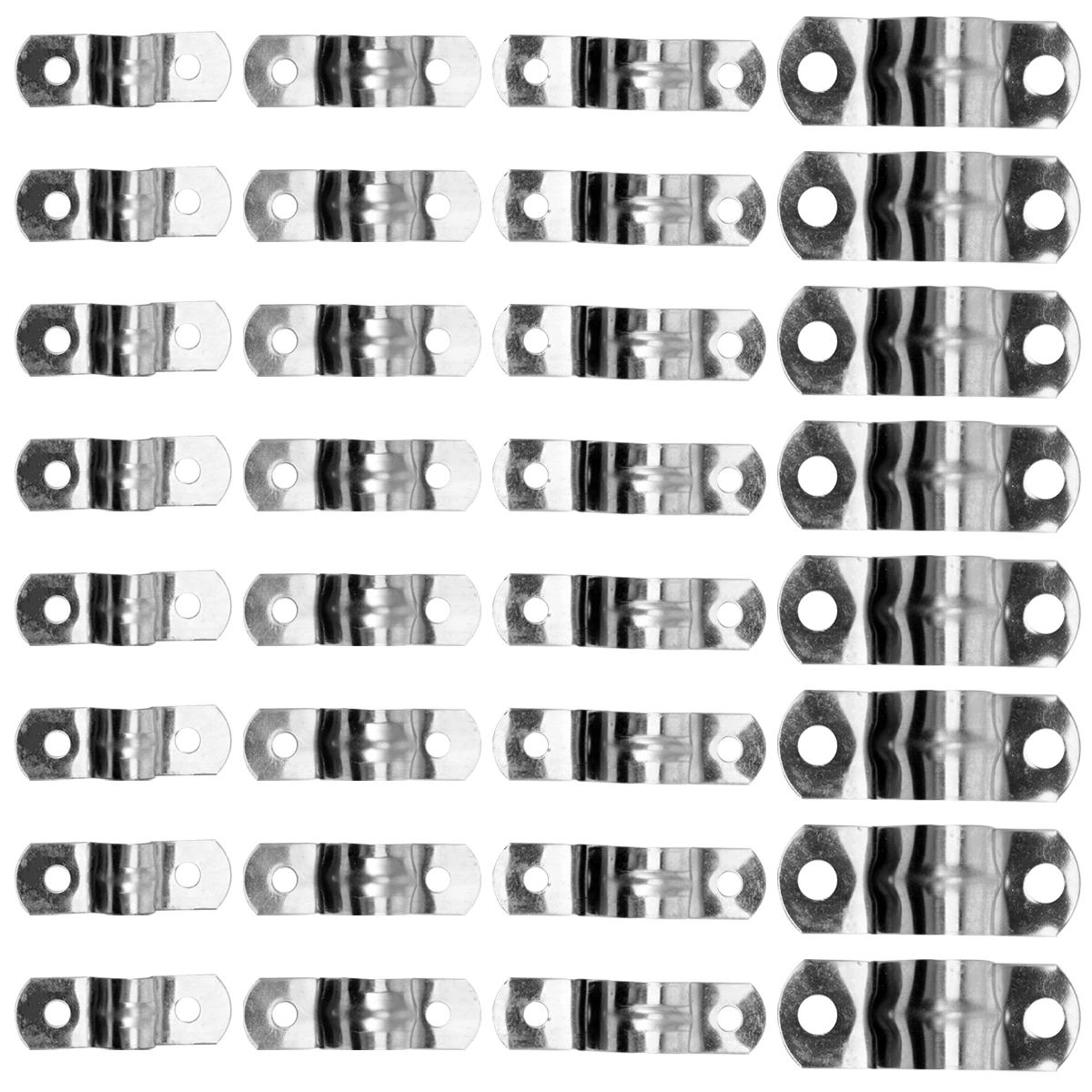 

100 Pcs Stainless Steel Pipe Clamps Rigid Thickness Durable U Brackets Tube Straps Pool Conduit Hose Fixing Structures