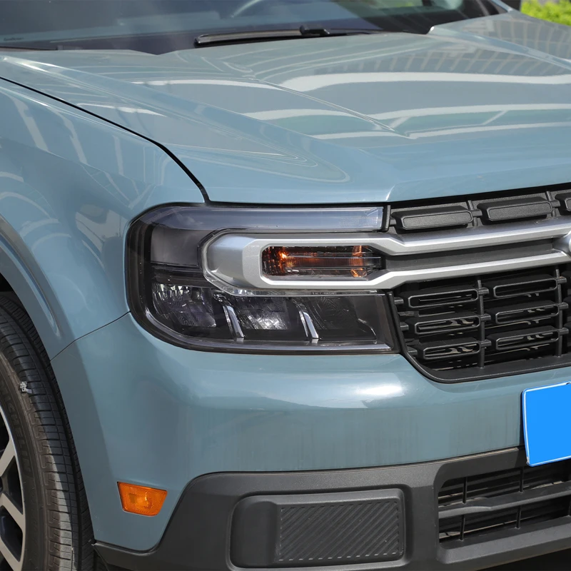 بولي كلوريد الفينيل سيارة الجبهة العلوي ضوء فيلم الكسوة ملصق واقية لفورد مافريك 2022 2023 2024 2025 اكسسوارات السيارات #6