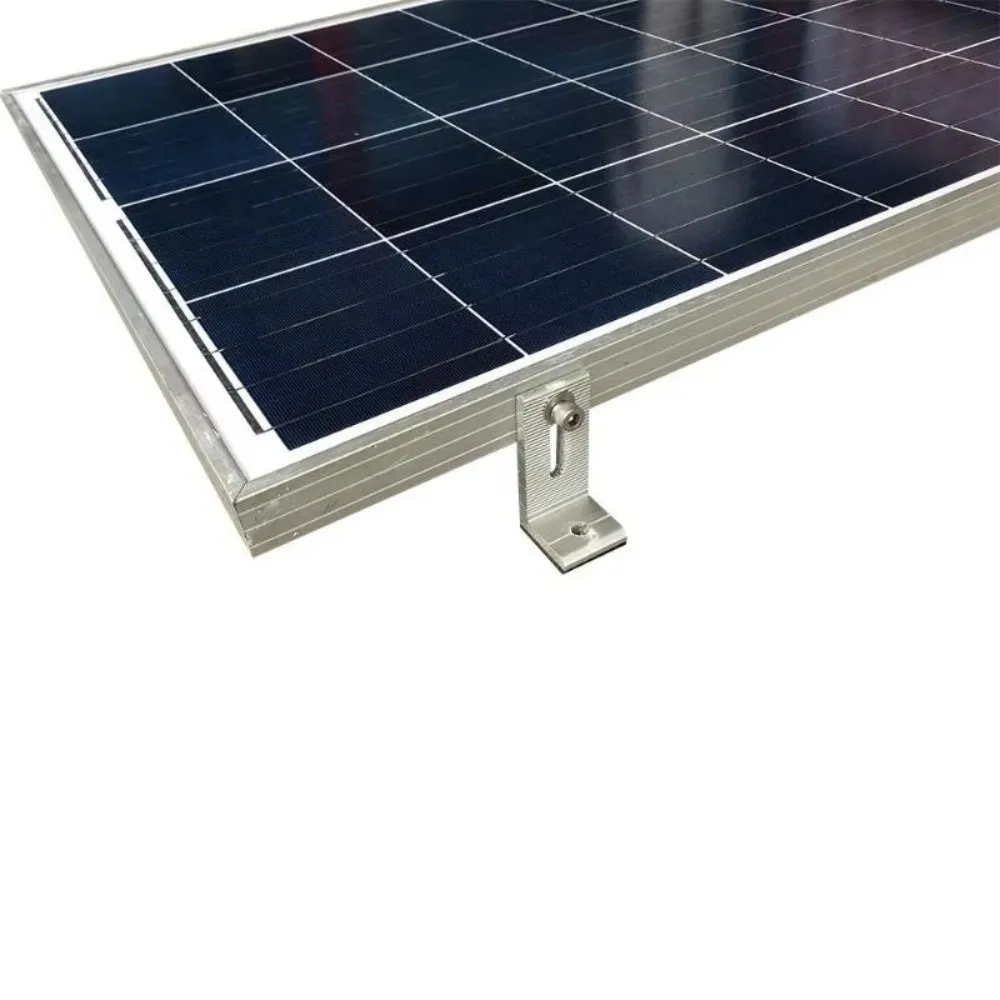 Aluminum L-Foot Mount Bracket Adjustable Rustproof Solar Panel L-Bracket Durable Rail Support Type Photovoltaic Mounting Bracket