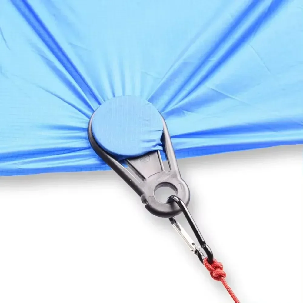 Camping Tent Disc Buckle Plastic Clip Outdoor Rainproof Tarpaulin Rope Alligator Clips Awning Tighten Fixed Buckle Accessories