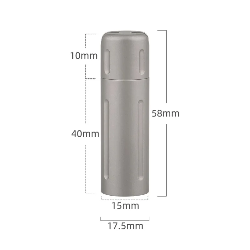 Titanium Alloy Mini Waterproof Sealed Capsule Medicine Case Travel Multi-function Storage Container Bottle Outdoor Camping Tool