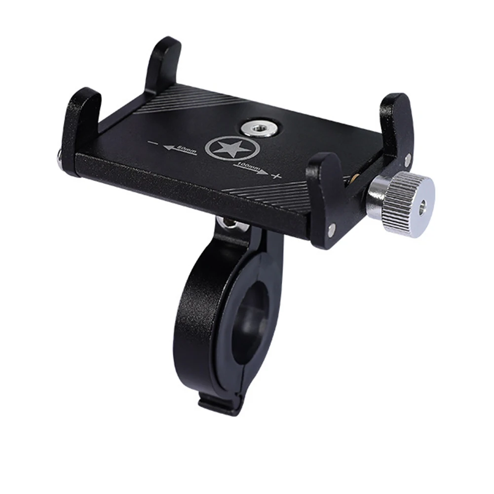 1pc Phone Holder Adjustable Mobile Phone Stand Holder Handlebar Mount Bracket Aluminum Alloy Navigation Bracket Accessories