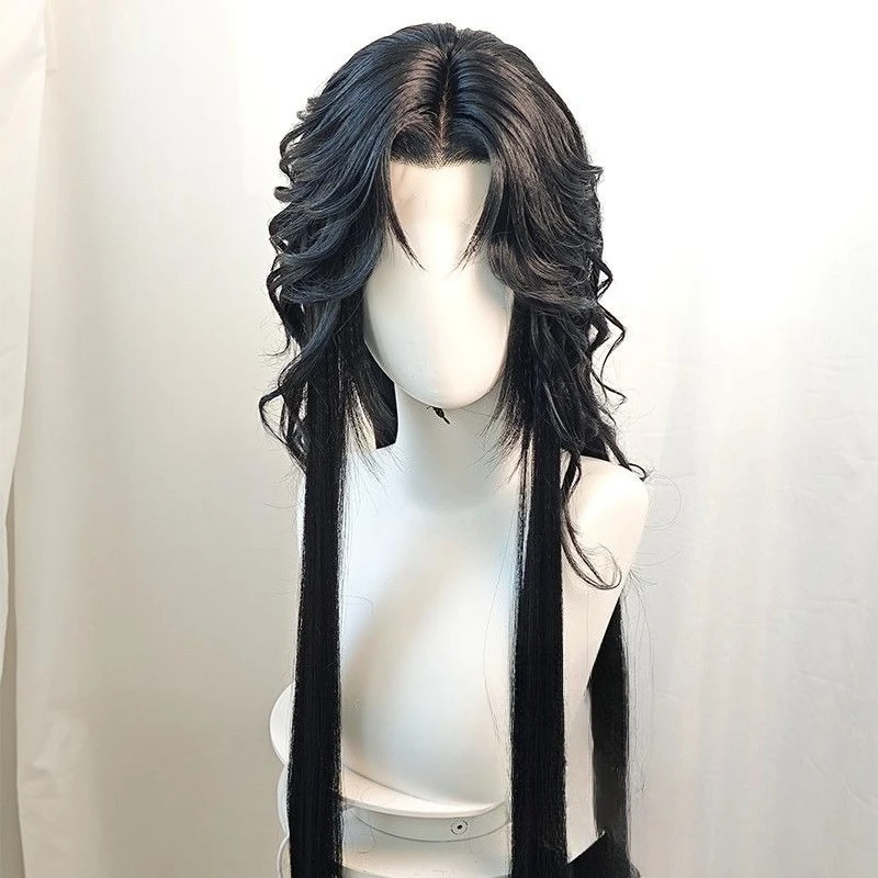 Anime The Scum Villain’s Self Luo Binghe Customized Wig Black Long Hair Unisex Shen Qingqiu Wigs Chinese Fan Wig+cap view 2