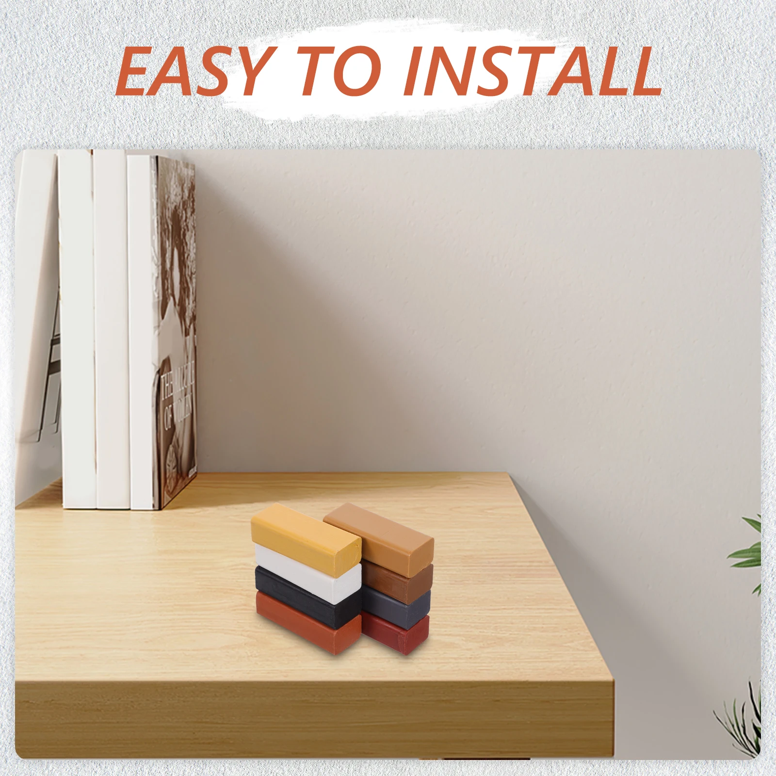 

8pcs Hard Wax Repair Sticks for Wood Furniture Floor Scratch Repair Crayons DIY Furniture Repair Wax Filler for Touch-Ups