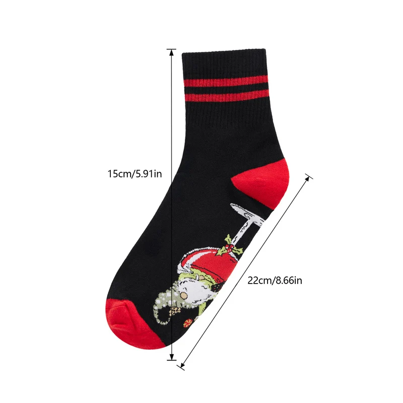 Gnome Wine Glass Crew Socks for Women and Men calzini Casual morbidi e traspiranti Christmas novità Crew Socks calzini divertenti regalo