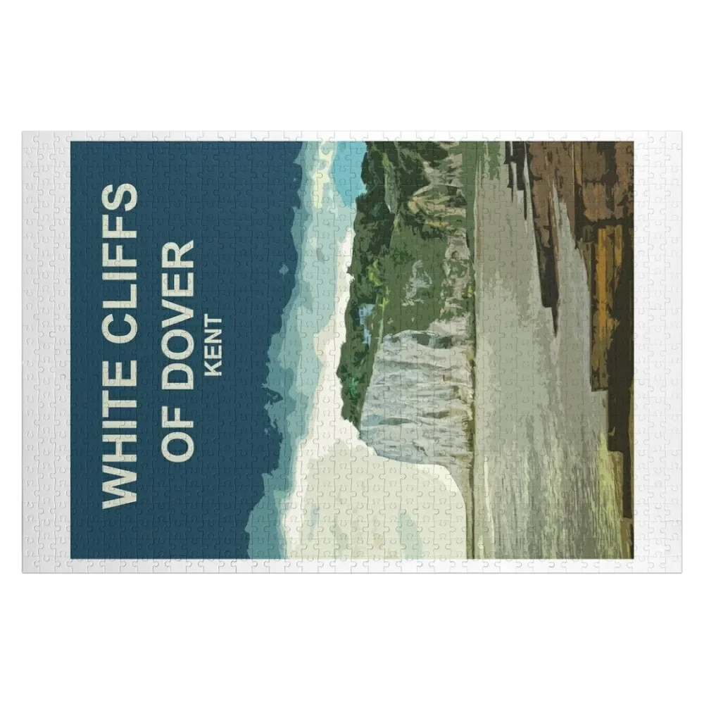 

White Cliffs of Dover, Kent, England. British coast Jigsaw Puzzle Game Children Wooden Animal Adult Wooden Animal Puzzle