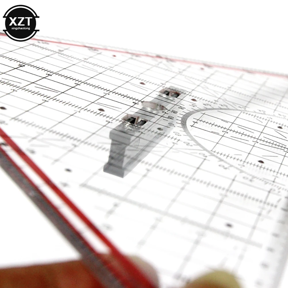 30CM Drawing Triangle Ruler Protractor Measurement Ruler With Handle Multi-function Drawing Design Ruler Stationery