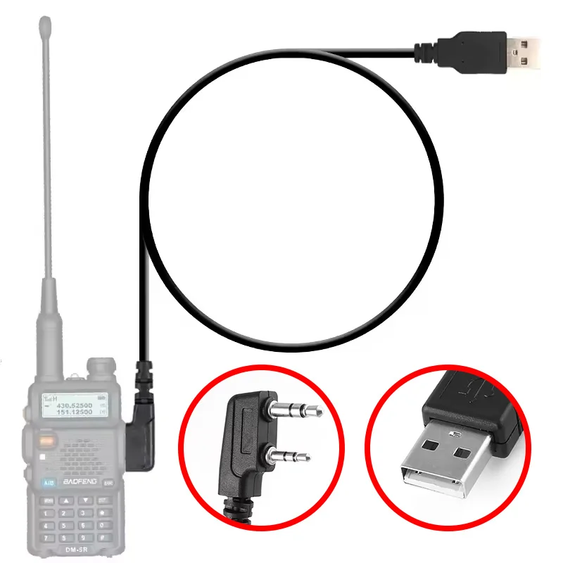 Baofeng BF DMR Tier I II walkie talkie Frequency writing line USB Programming Cable for DM5R DM 1701 1702 1801 Drive Free Radio