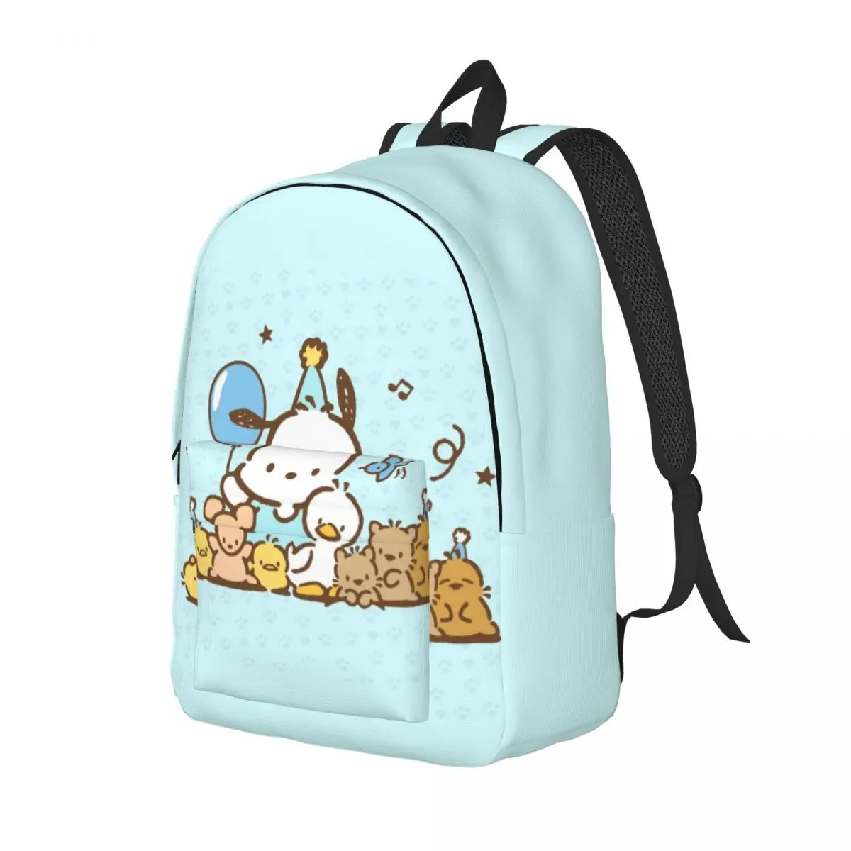 Custom  Pochacco Choppi Pllchans Popper Mon-Mon Canvas Backpack Women Men Fashion Bookbag for School College Bags