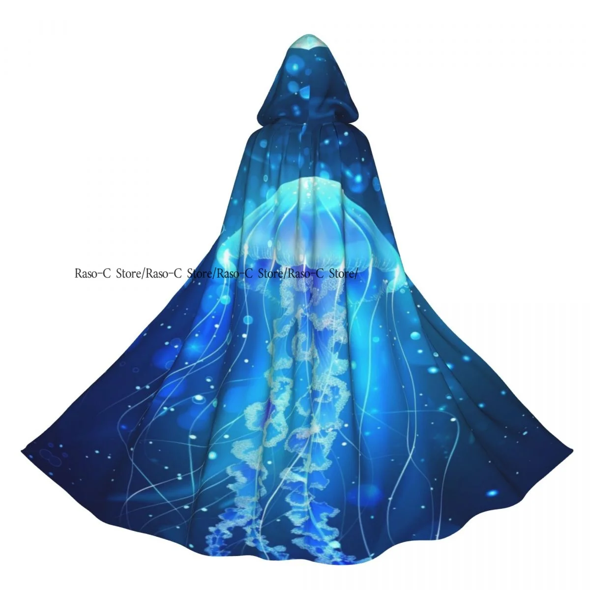 

Длинная накидка-плащ Медузы Подводные морские существа в глубоководном стиле Плащ с капюшоном Пальто Осенние толстовки