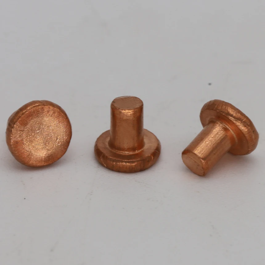 M2 M2*3/4/5/6/8/10/12 M2x3/4/5/6/8/10/12 GB109 Straight Shaft Copper Knock Percussion Flat Head Solid Rivet