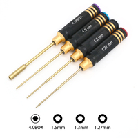 4pcs Titanium Coated 1.27mm 1.3mm1.5mm 4.0Box Hexagon Screwdriver Screw Driver Tool Kit For Rc Car 1/24 Axial Scx24 90081 C10