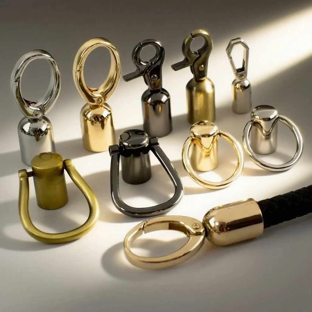 

2/4/5/10Pcs Metal Tassel Cap Clip Clasp Swivel Lobster Clasps for Bag Handle Chain Handbag Strap Cord Stopper Hooks Accessories