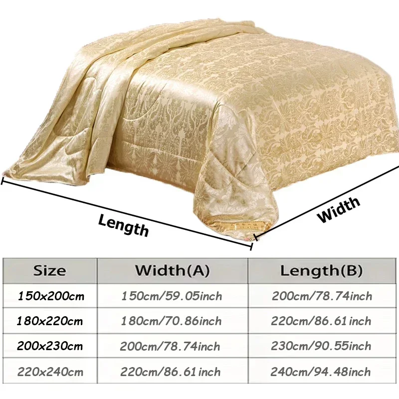 Summer Winter Silk Quilt Chinese Silk Comforter Purple Gray Green Colorful Duvet Filling Natural/Mulberry Silk Blanket Comforter