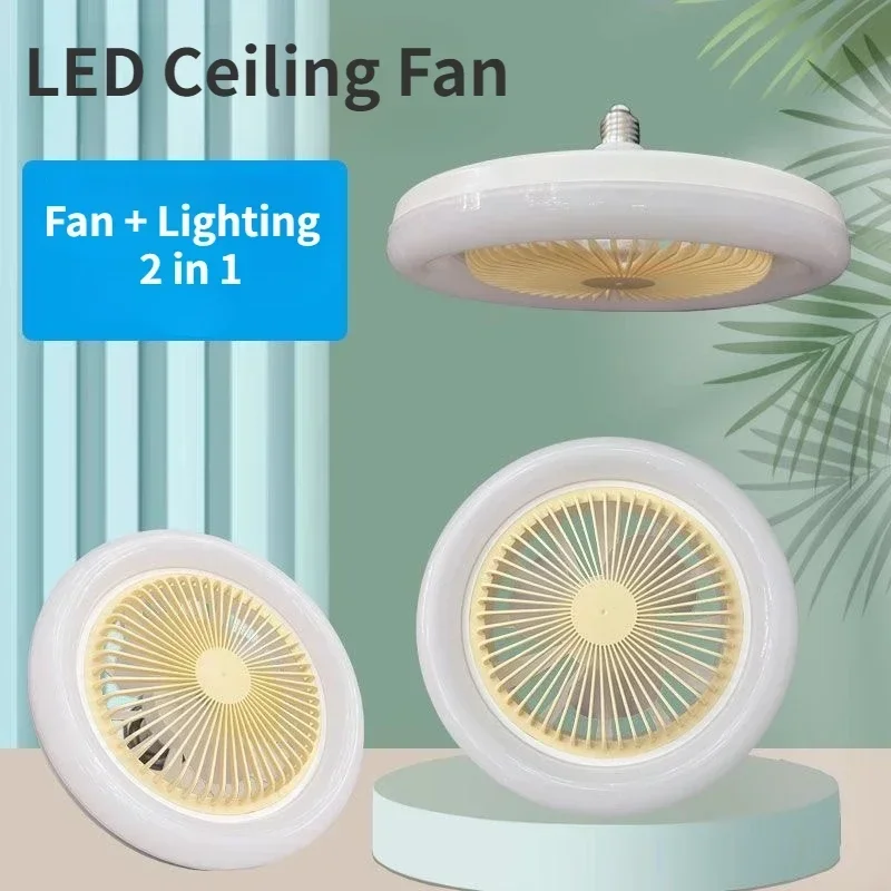 Hot Fan Light with Remote Control LED Lights E27/B22 Bedroom Study Dormitory Fan Light Fan Ceiling Chandelier Mini Small Fan