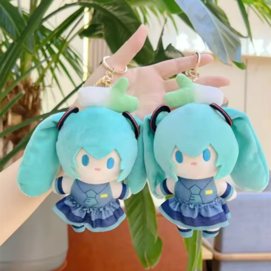 Porte-clés en peluche Hatsune Miku, mignon, pendentif de sac Kawaii, accessoires doux pour cadeau d'anniversaire