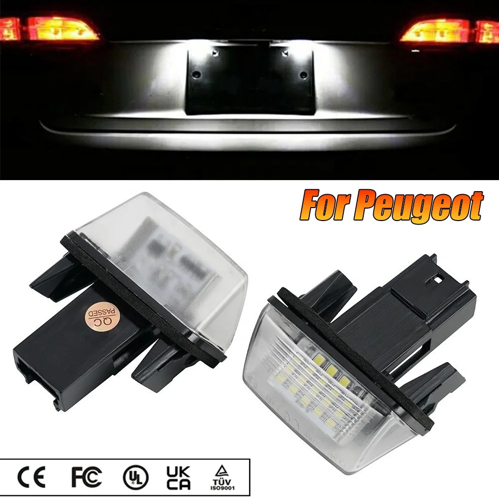 2Pcs Canbus Led Lic…