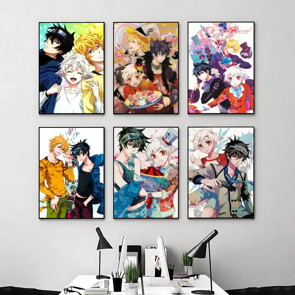 Póster de anime Karneval, decoración para habitación de anime, decoración de pared, mochila de película, arte musical para pared interior