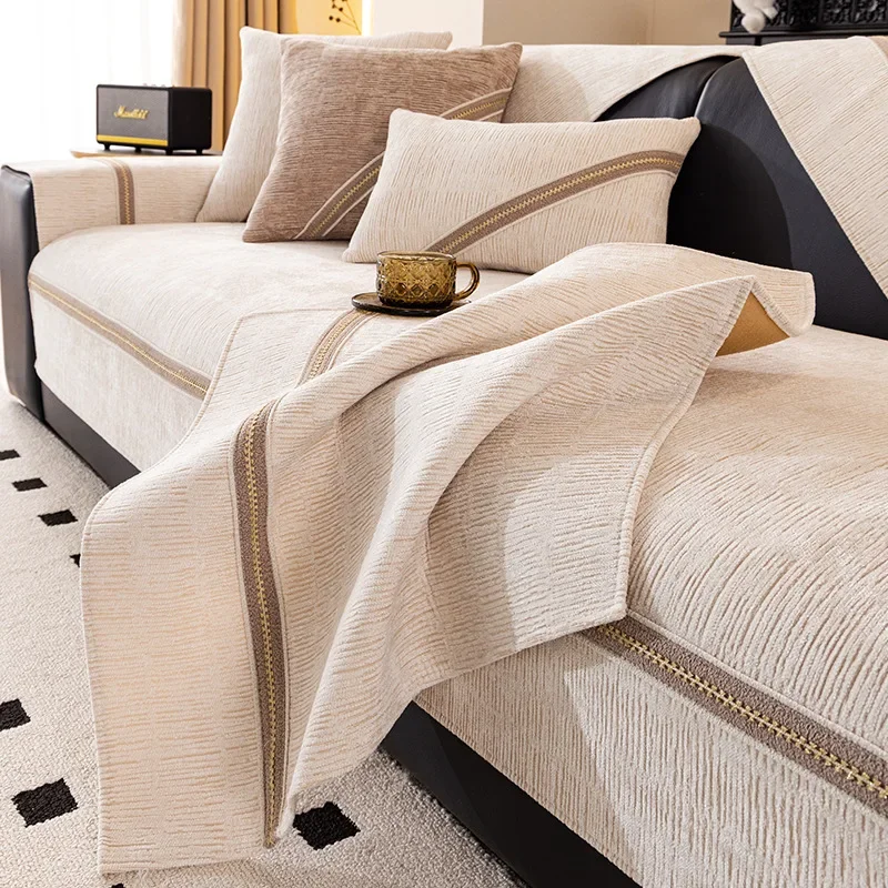 Modern And Simple Luxury Chenille Sofa Cushions 2024 New Four Seasons Universal Dustproof Anti slip For Living Room Sofa Cushion