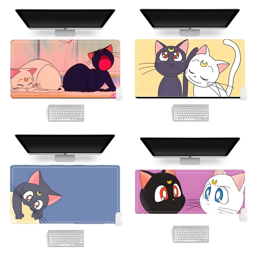 

Cat S-Sailor M-moon ANIME Mousepad Laptop Gaming Accessories Mousepad Large Desk Mat Computer Gamer Keyboard Rug Carpet