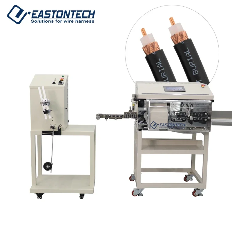 EW-06H-3 Micro High Precision Coaxial Cable Cutting Stripping Machine 0.1-6mm OD Essential Equipment For Cable Manufacturing