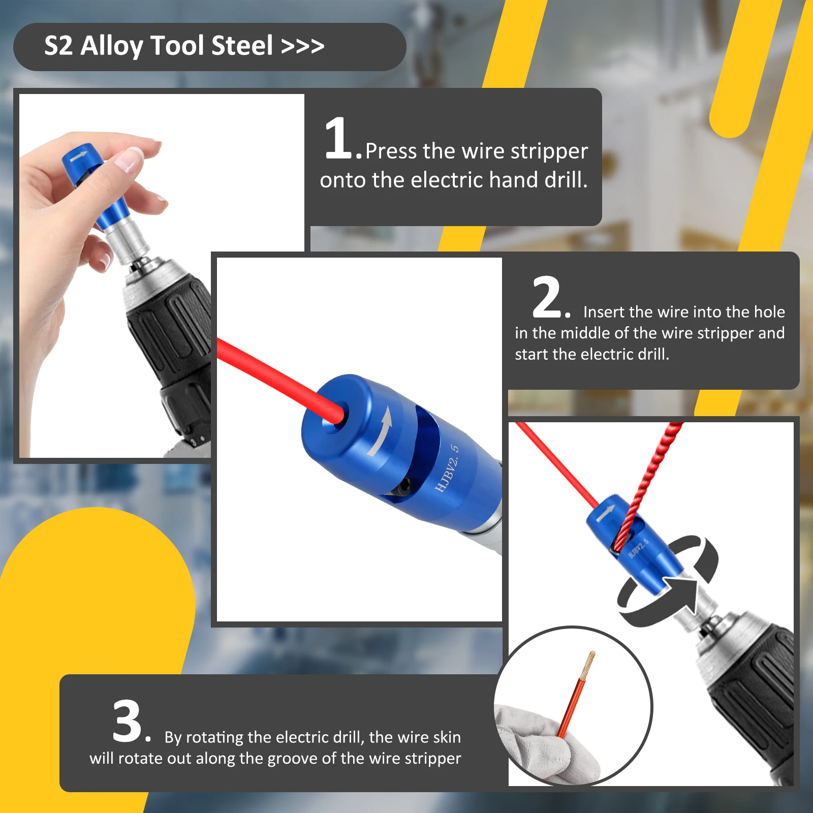 Wire Stripper Cable Stripping Tool Wire Stripper Cutter Tool Electric Wire Peeling Stripper Adjustable Cable Stripping Plier