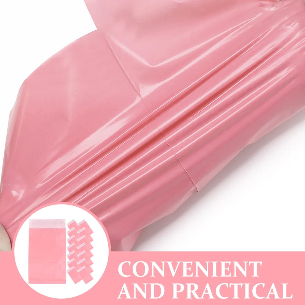 

100 Pcs Waterproof Pink Mailing Bags Thickened Shipping Bags for Clothing Parcels Mailers Delivery