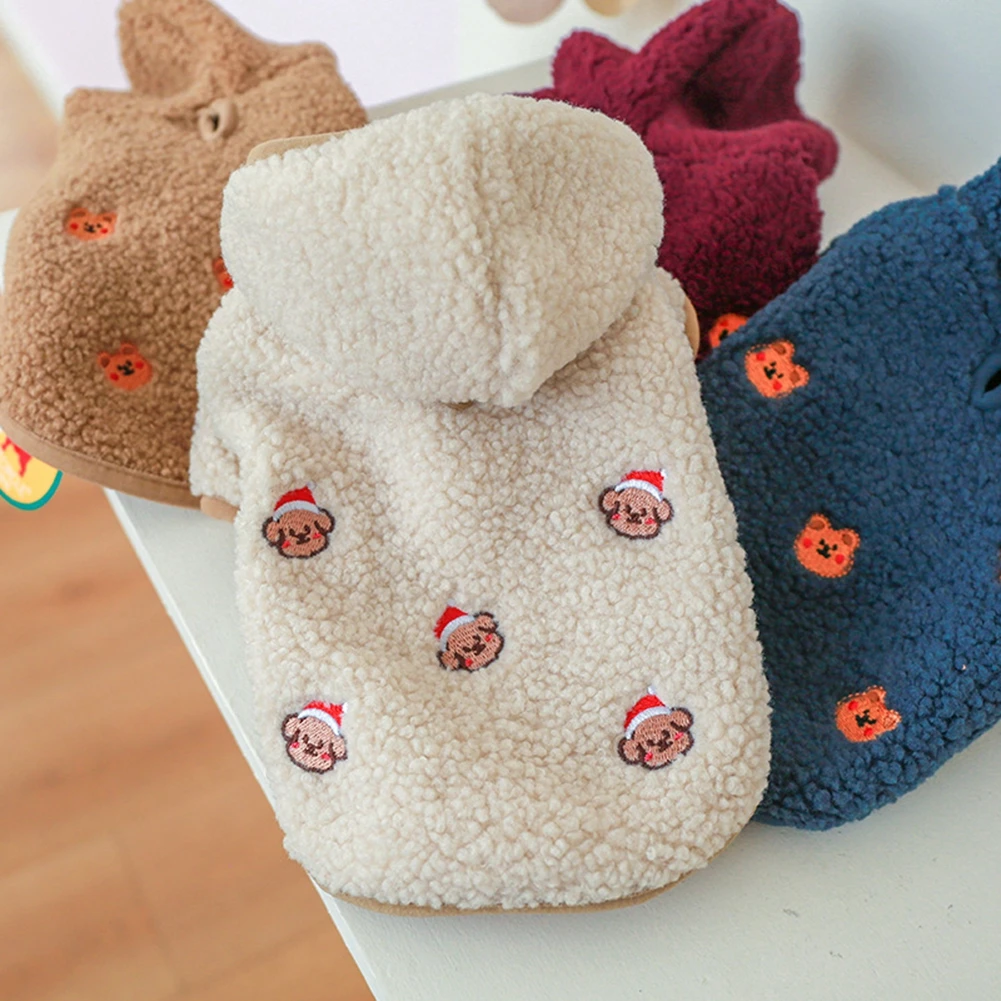 Dog Cat Hoodie Coat Winter Fleece Pet Clothes Hooded Coat Down Jacket Puppy Pet Clothing For Dogs Chihuahua Yorkie Pug Outfits