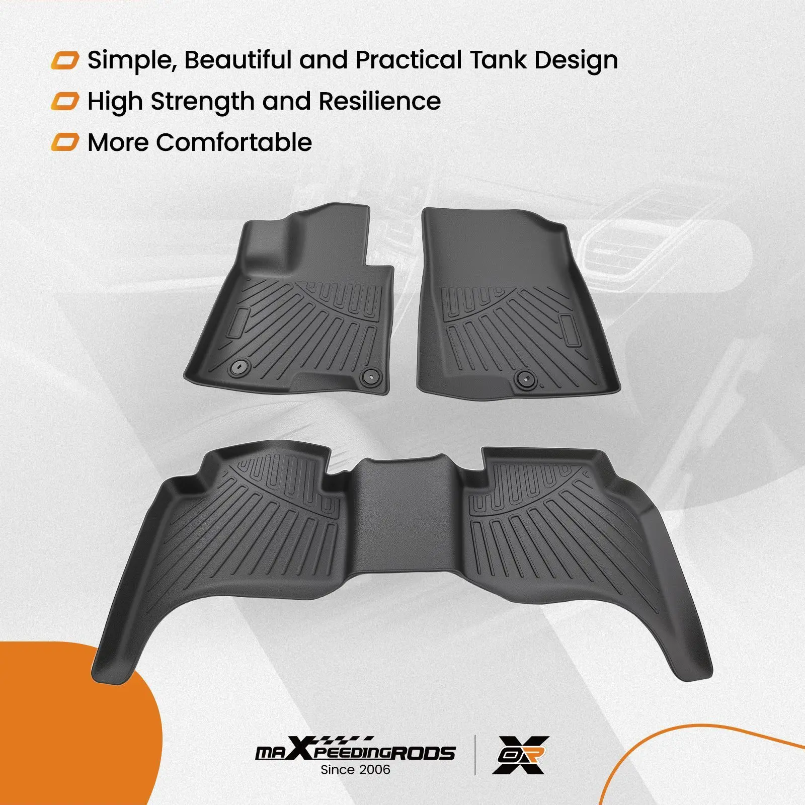 

Carpet Floor Mats for Hyundai Santa Cruz 2022-2025 TPE Rubber All Weather