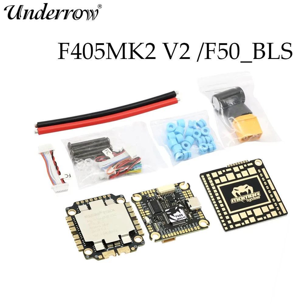 

Diatone MAMBA F405MK2 Betaflight Flight Controller w/F40 40A F50A 50A 3-6S DSHOT600 ESC for FPV Racing Drone RC Models