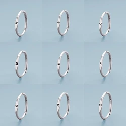 Minimalist Tiny Initial Letter Rings For Women Silver Color A-Z 26 Letter Adjustable Finger Ring Birthday Party Jewelry Gifts