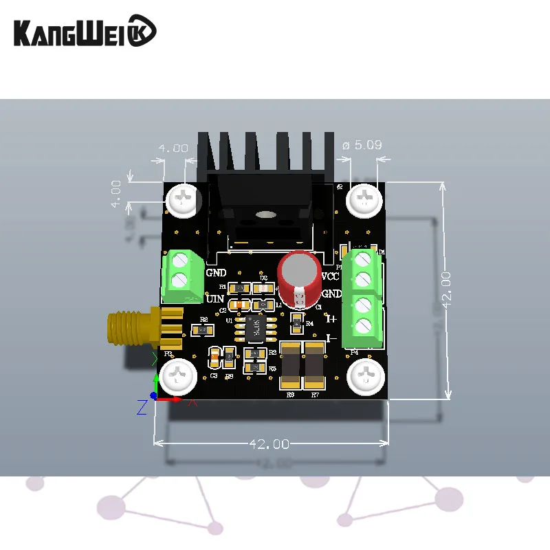 Voltage Controlled Constant Current Source Module, High-power Current Source, LED Constant Current Drive Electric to Light